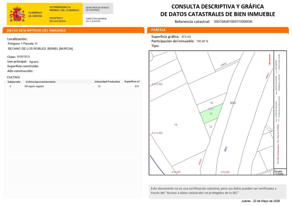 Terreno rural en Beniel — Beniel