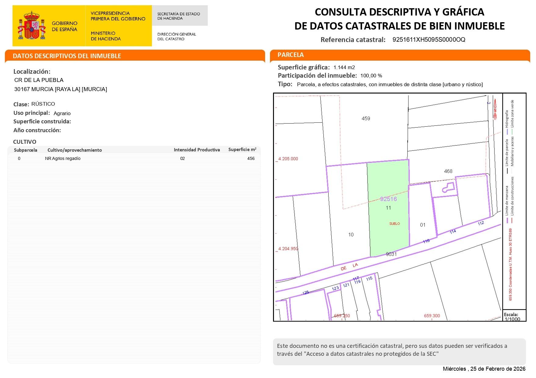 Terreno urbano en Murcia — La Raya